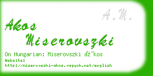 akos miserovszki business card